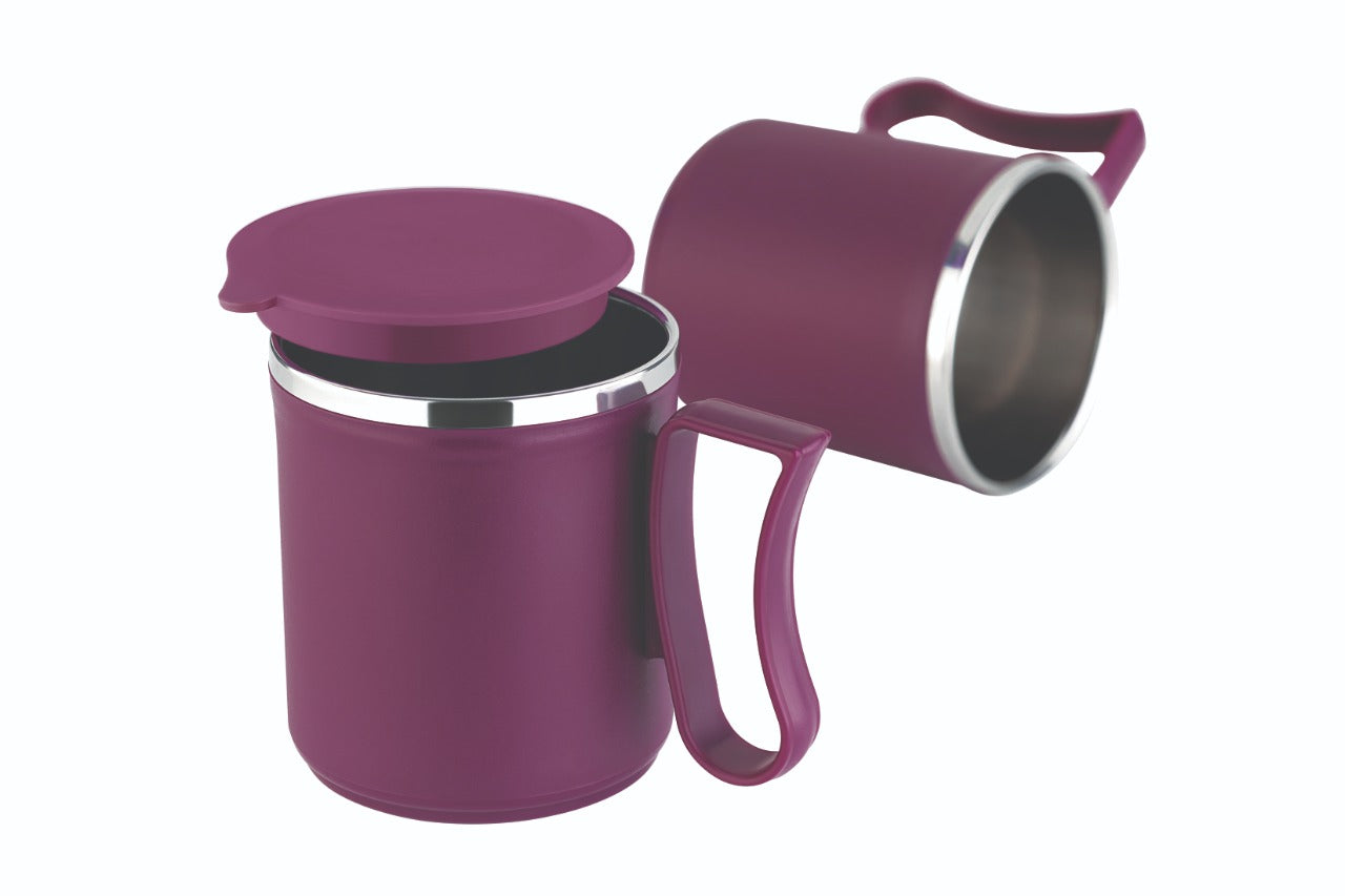 12 Hours Hot & Cold Insulated Flask + 2 Cups with Lids