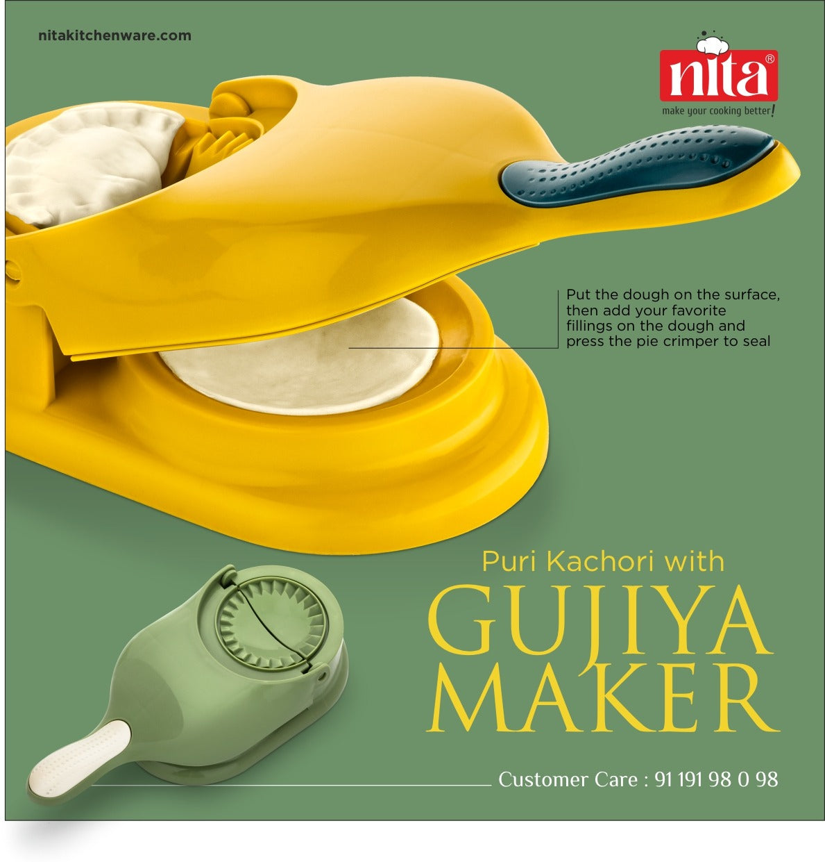 Puri Kachori & Gujiya/Karjikayi Maker+ Free 7 pcs Snack Cutter(PKG5)