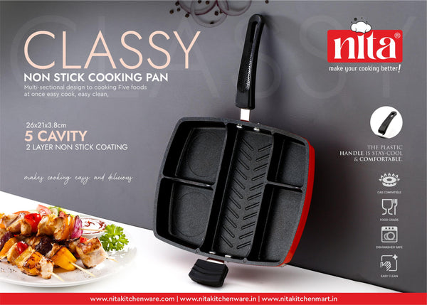 5 in 1 Magic Non Stick Cooking Pan- Cook 5 Dishes at a Time (1NSCP1)