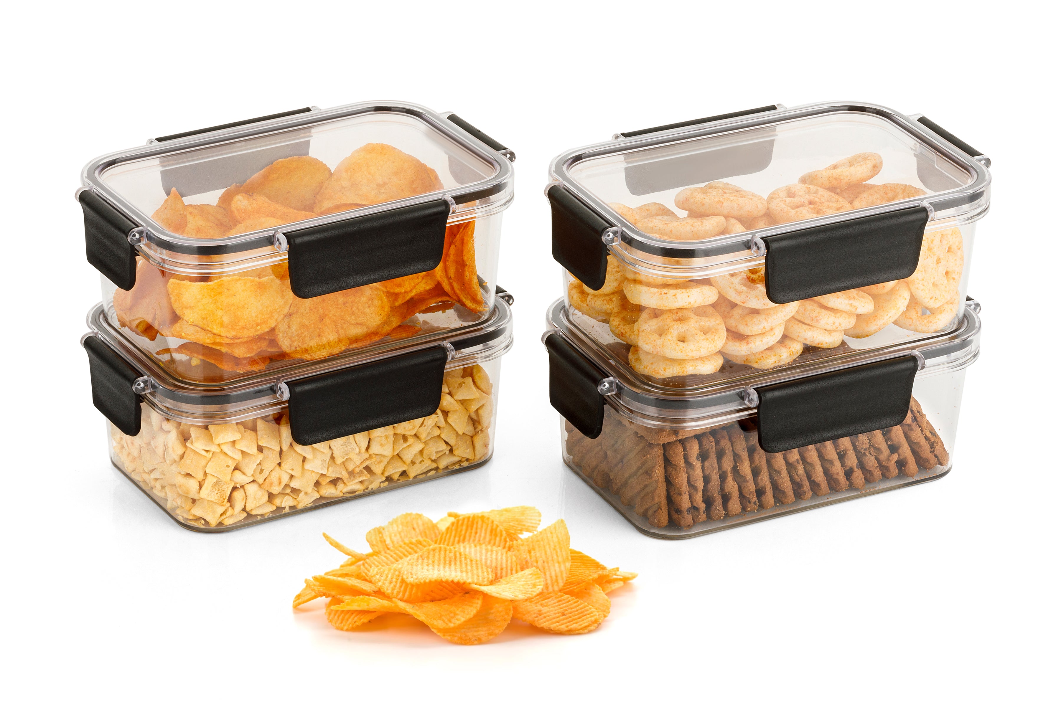 Nita Airtight Plastic Containers – Plastic Box for Storage | Big Container for Kitchen Storage | Plastic Containers for Storage – Set of 4 (1200 ml Each)