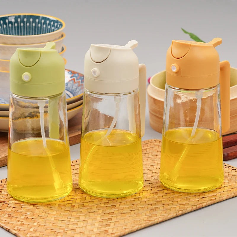 2 In 1 Olive Oil Dispenser & Oil Sprayer Oil Pots