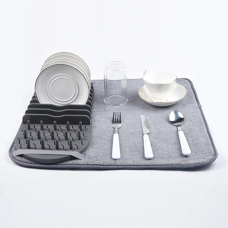Quick Dry Dish Mat Organizer