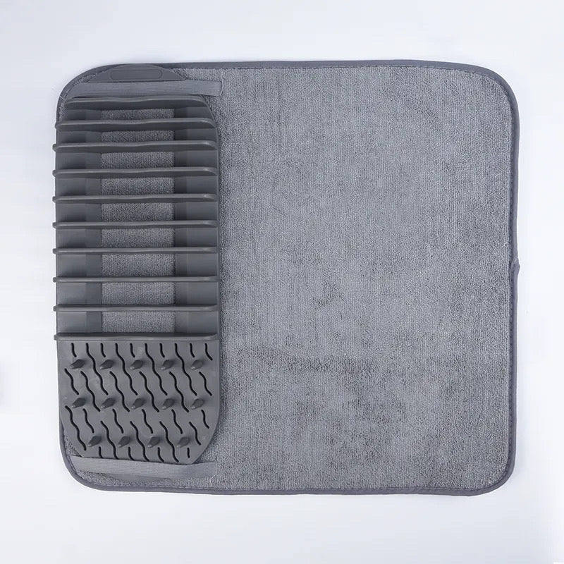 Quick Dry Dish Mat Organizer