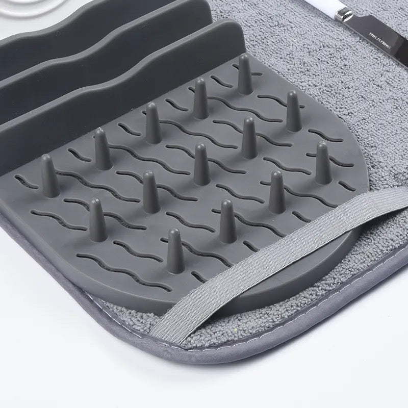 Quick Dry Dish Mat Organizer