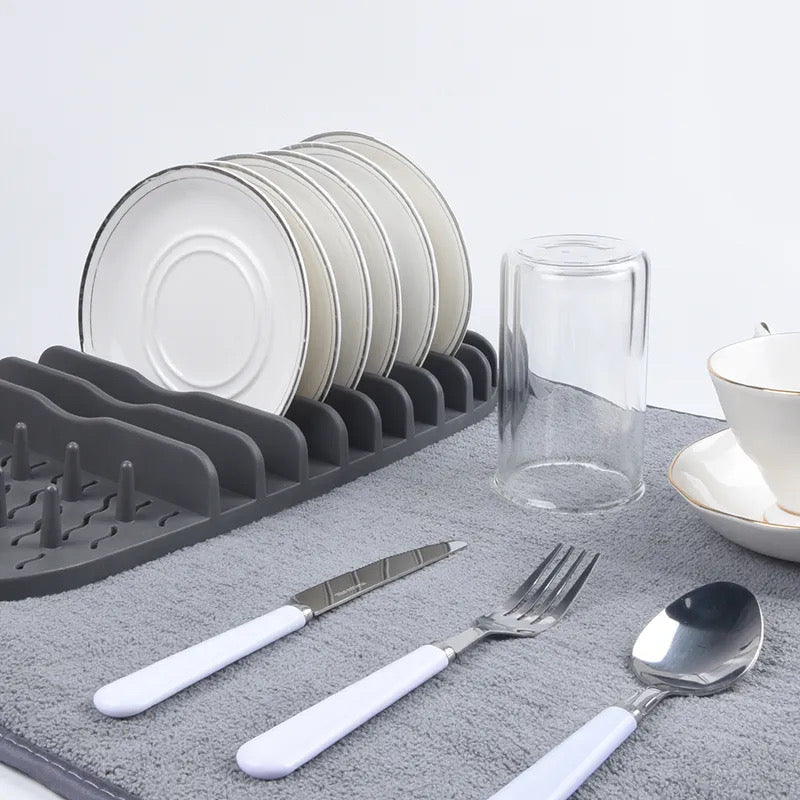 Quick Dry Dish Mat Organizer