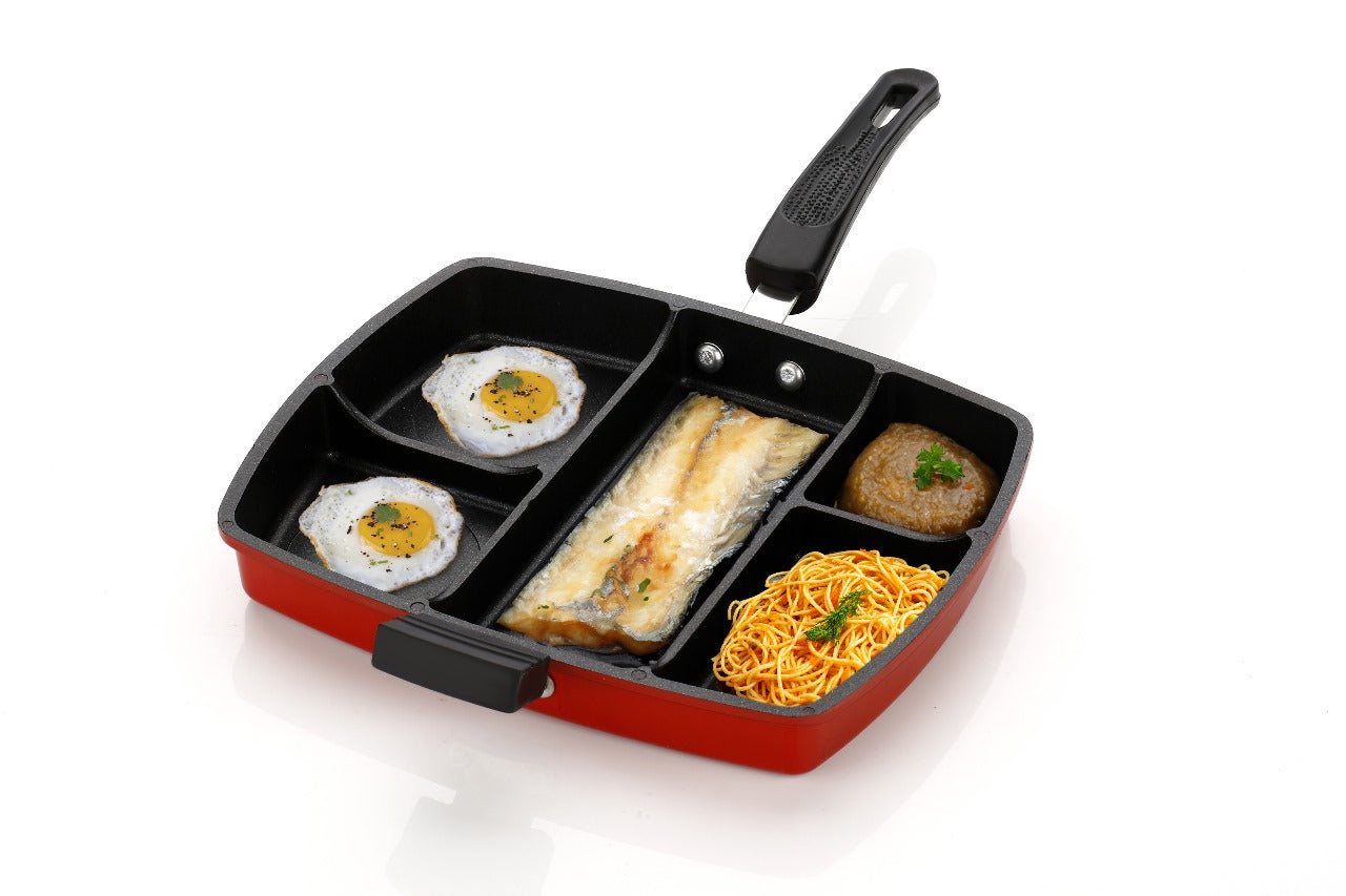 5 in 1 Magic Non Stick Cooking Pan- Cook 5 Dishes at a Time