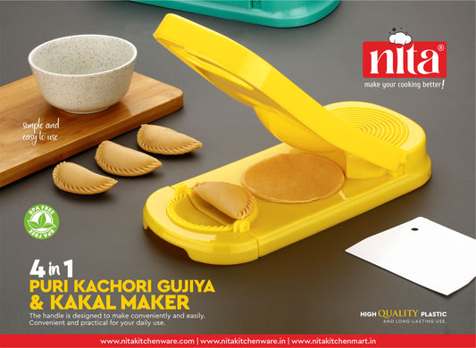 4 in 1 Puri Kachori Gujiya & Kalkal Maker(PKG2)