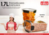 Nita Plastic Box for Storage – Air Tight Container Set | Big Container for Kitchen Storage | 1700 ml Plastic Storage Containers (Set of 2)