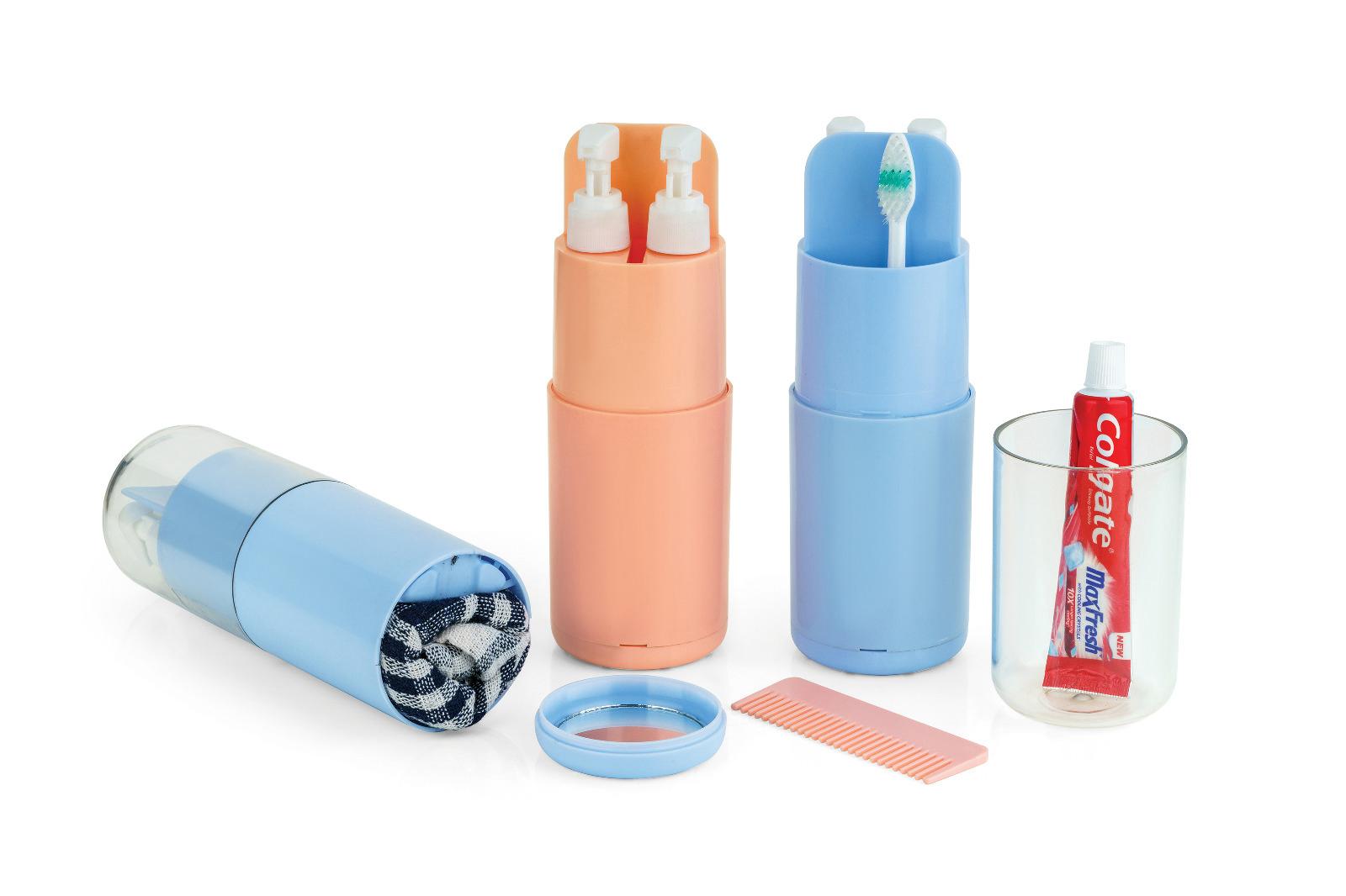 Nita 6 in 1 Travel Essentials Kit – Compact Organizer with Bottles, Comb, Mirror & Storage