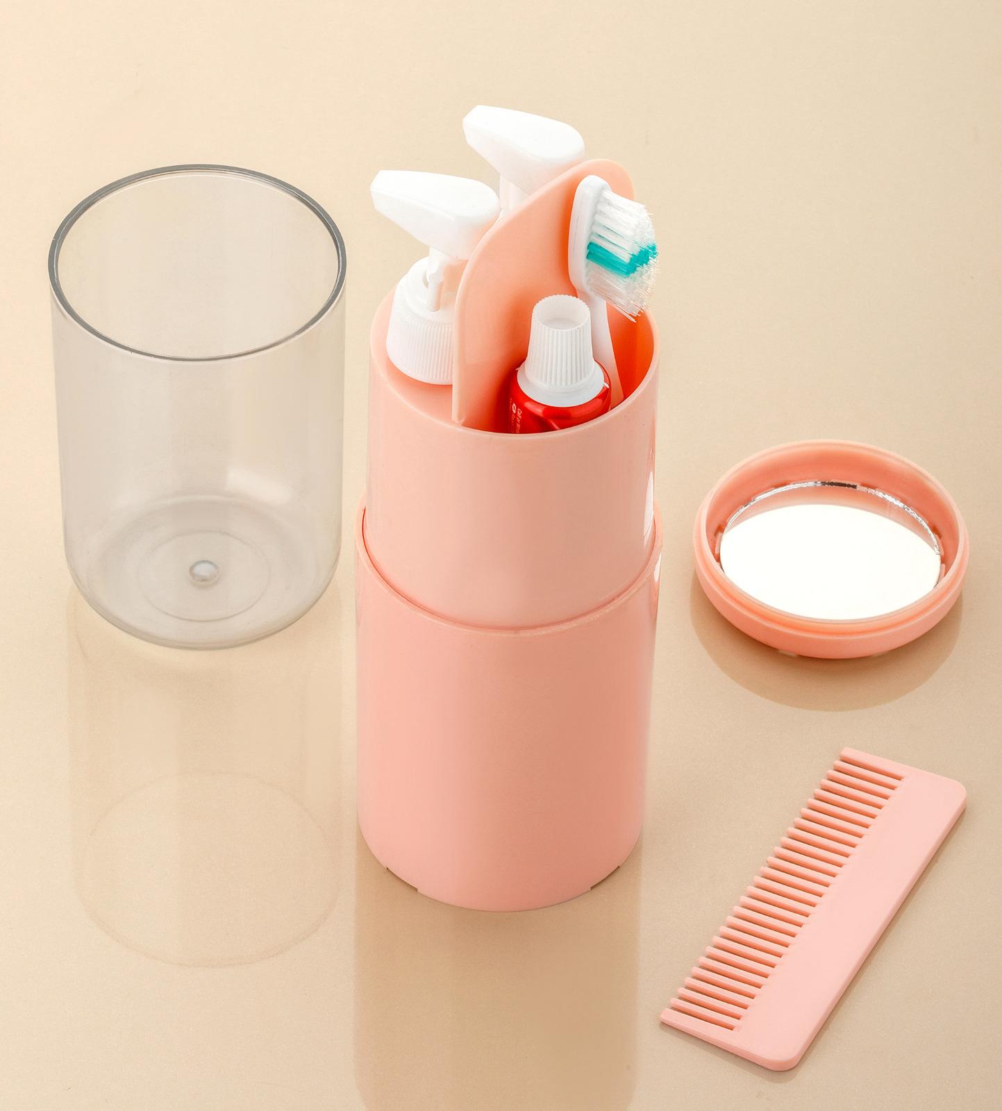 Nita 6 in 1 Travel Essentials Kit – Compact Organizer with Bottles, Comb, Mirror & Storage