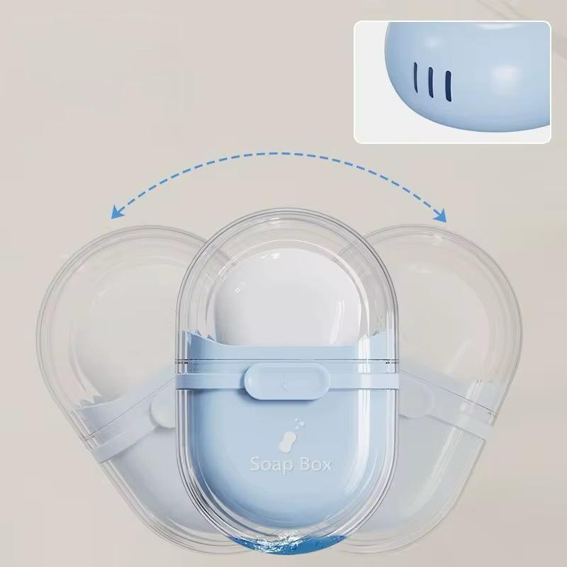 Nita Travel Soap Box with Sealing Lid - Leakproof, Wall-Mount Design for Shower & Camping Use (Multicolor)