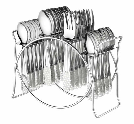 Platinam Cutlery Set with Stand, 25-Pieces,