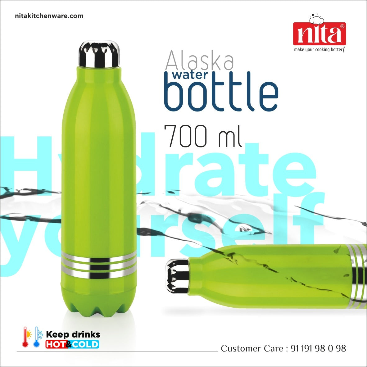 Plastic Insulated Water Bottle  700 ML