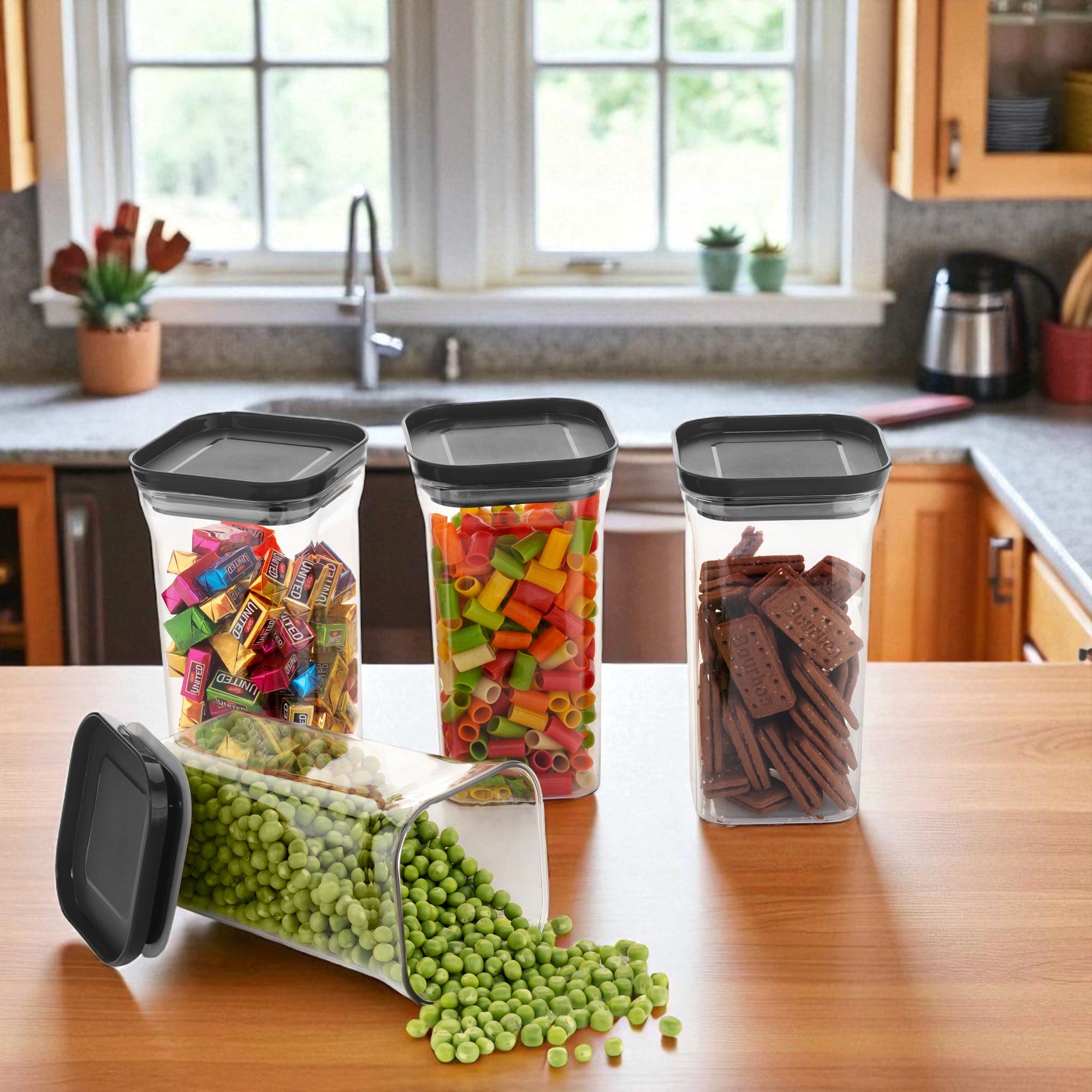 Premium Airtight Food Storage Container – Kitchen Organizer Box, BPA-Free & Leakproof for Pantry Essentials Pack Of 4.