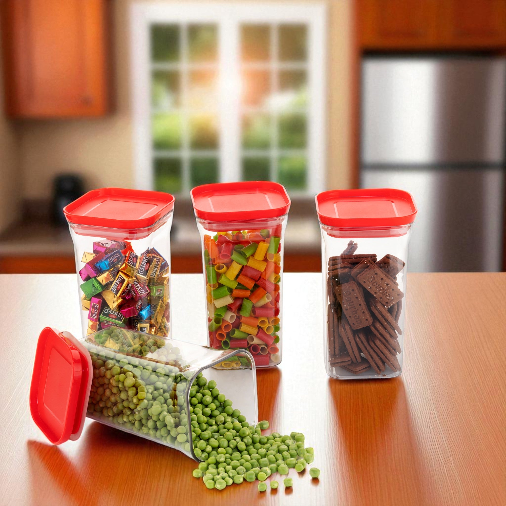 Premium Airtight Food Storage Container – Kitchen Organizer Box, BPA-Free & Leakproof for Pantry Essentials Pack Of 4.