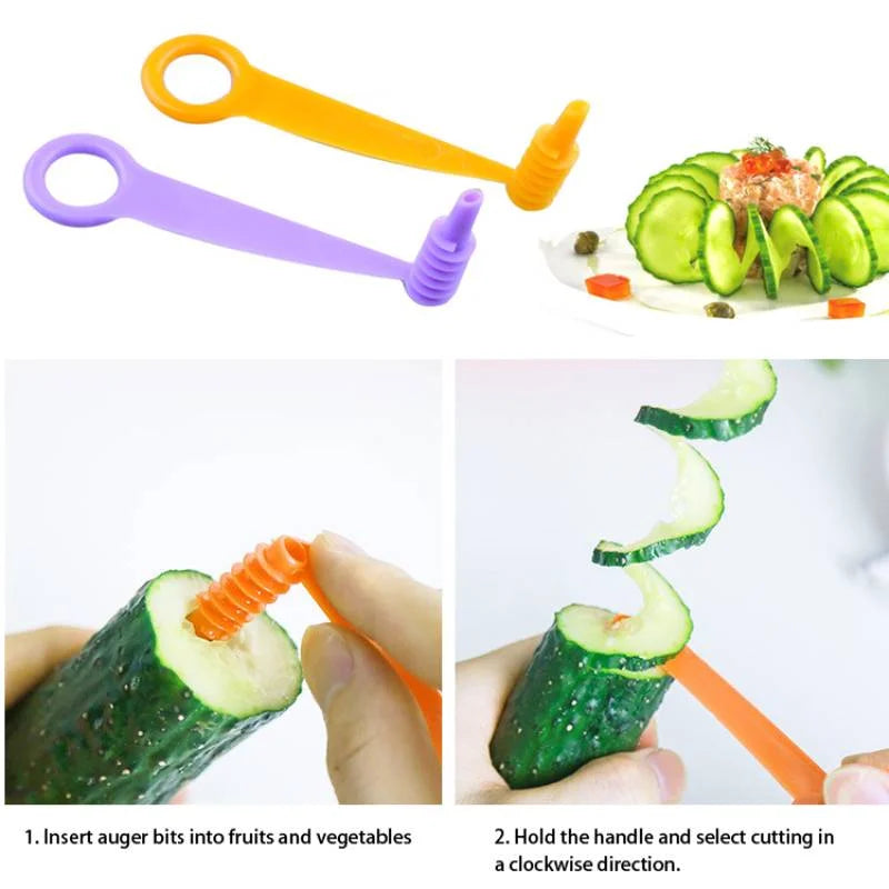 2 in 1 Clever Knife + Vegetable Cutter + Free 5 Kitchen Tools