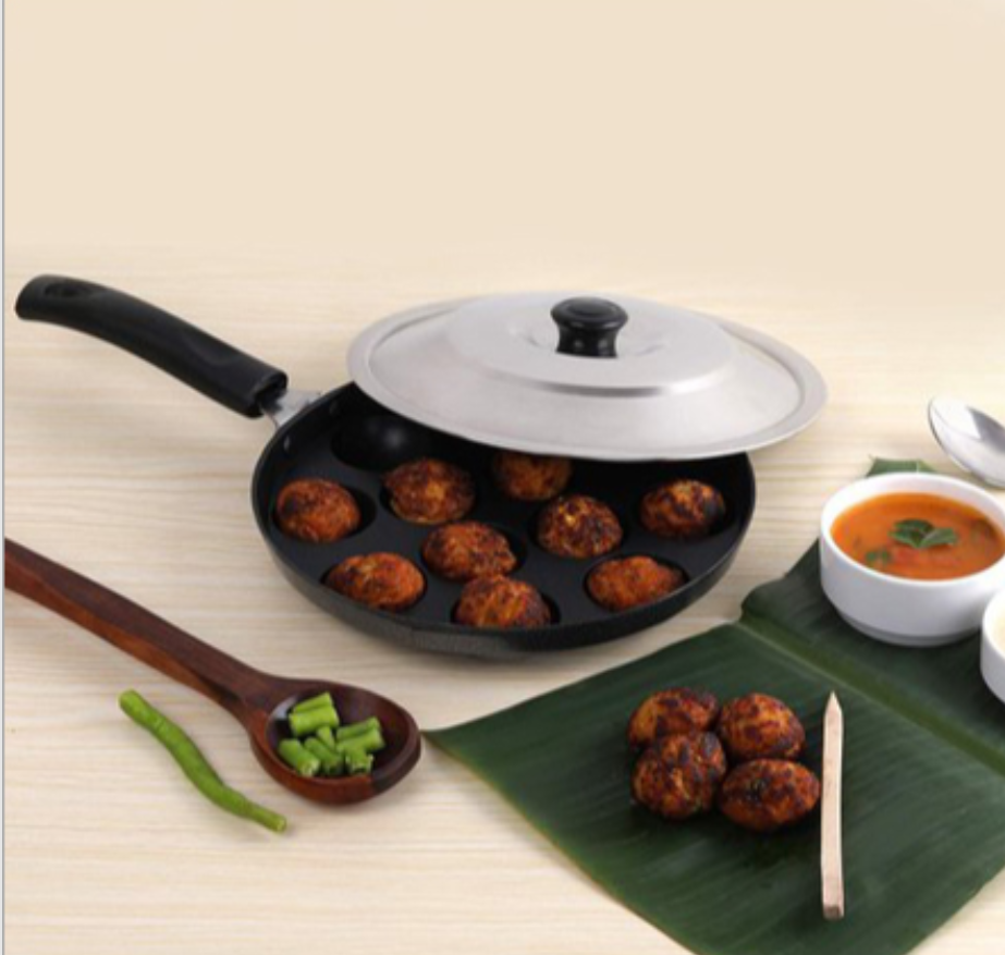 Non Stick  Appam Patram/Paniyaram Patram With Steel Lid