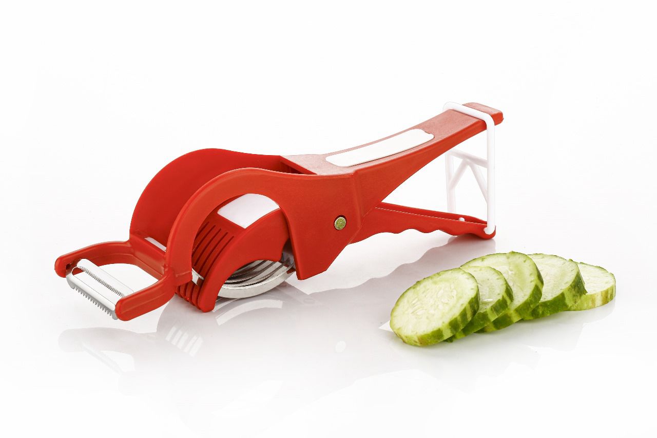 2 in 1 Clever Knife + Vegetable Cutter + Free 5 Kitchen Tools