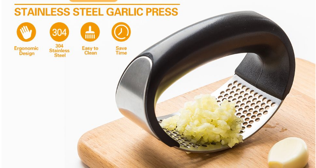 Stainless Steel Garlic Crusher Garlic Presser